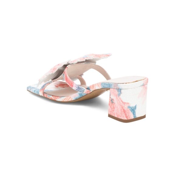 CECELIA NEW YORK Floral Multi Leather Happy Heeled Floral Applique Sandals - Picture 2 of 2